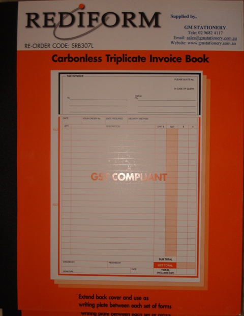 Rediform SRB307L Invoice Book Triplicate Pack 5.